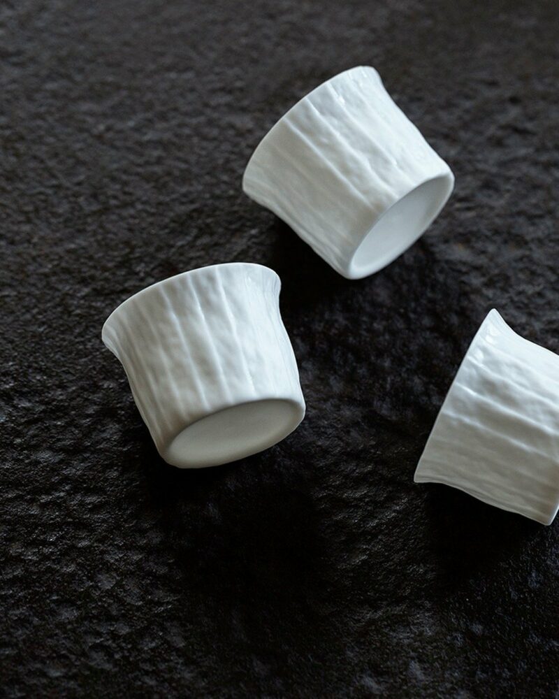 Handmade-Artistic-Minimalist-Porcelain-Rock-Texture-Folded-Form-65ml-Tea-Cup15 Handmade Artistic Minimalist Porcelain Rock Texture Folded Form 65ml Tea Cup