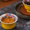 Handmade Hand-painted Qinghua Underglaze Red Wood-kiln Fired Porcelain goose-yellow glaze 65ml Gaiwan Set Pre Order Ship In 20 Days