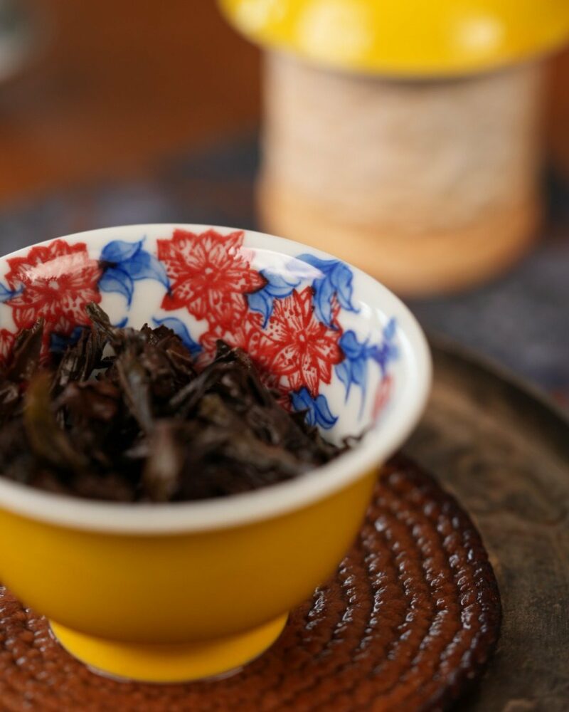 Handmade Hand-painted Qinghua Underglaze Red Wood-kiln Fired Porcelain goose-yellow glaze 65ml Gaiwan Set Pre Order Ship In 20 Days