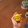 Handmade Hand-painted Qinghua Underglaze Red Wood-kiln Fired Porcelain goose-yellow glaze 65ml Gaiwan Set Pre Order Ship In 20 Days