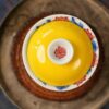 Handmade Hand-painted Qinghua Underglaze Red Wood-kiln Fired Porcelain goose-yellow glaze 65ml Gaiwan Set Pre Order Ship In 20 Days