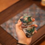 Handmade Overglaze decoration Chinese Style Porcelain Cloud-Piercing Green Dragon 70ml Gaiwan Set Preorder Ship in 30 Days
