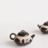 Handmade Powder Glaze Wabisabi Style Aged Clay Chestnut 100ml Chinese Teapot