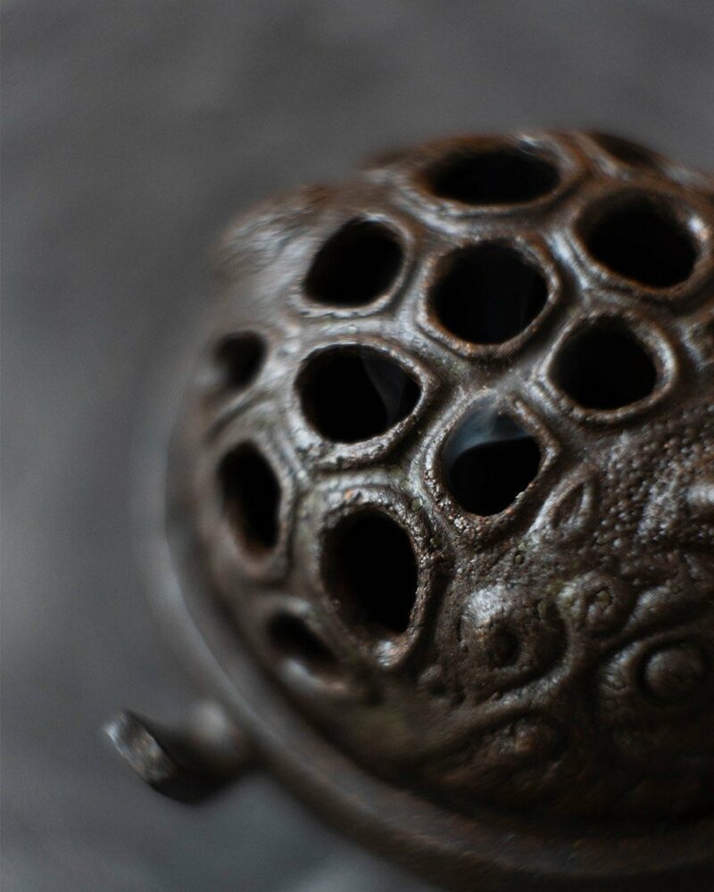 Handmade Reduction Fired Duanni Money Toad Incense Burner