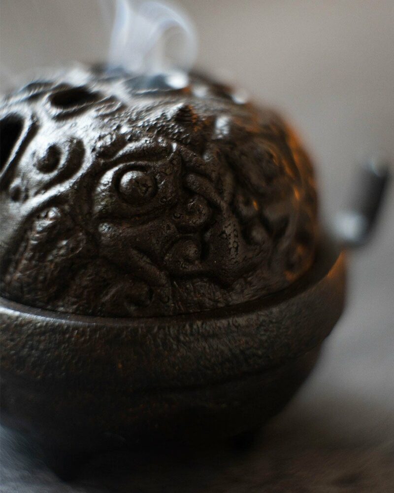 Handmade Reduction Fired Duanni Money Toad Incense Burner