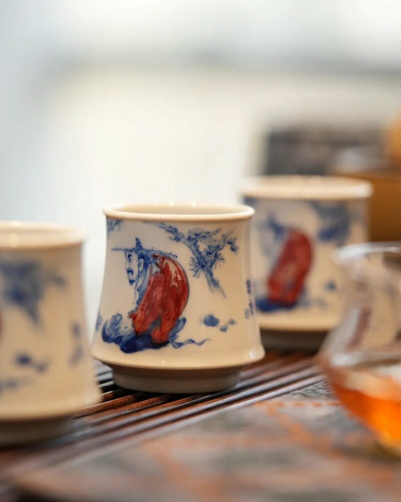Handmade-Underglaze-Red-Porcelain-Blue-and-White-Listen-to-the-Pine-90cc-Host-Cup6 Handmade Underglaze Red Porcelain Blue and White Listen to the Pine 90cc Host Cup