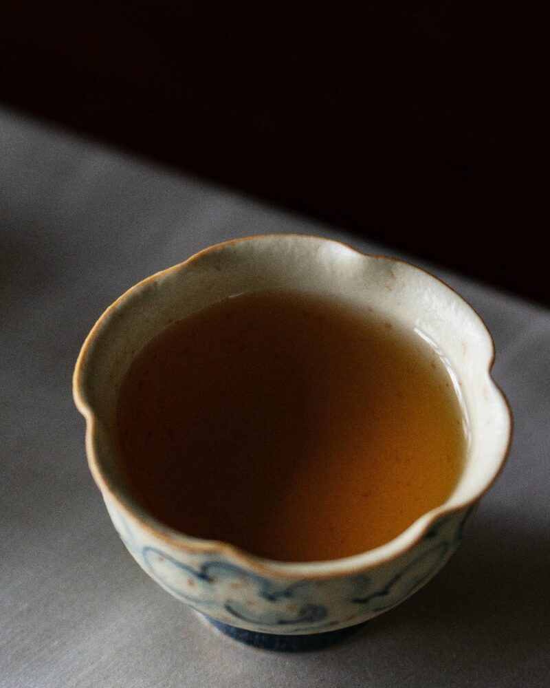 Handmade Vintage Style Ceramic Hand-Painted Blue Cloud Pattern 150ml Grabpot