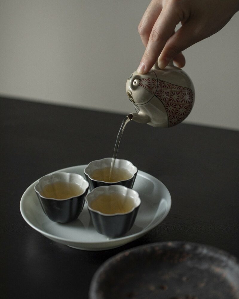 Handmade Vintage Style Japanese Style Ceramic Hand-Painted Pear Shape Chinese Teapot