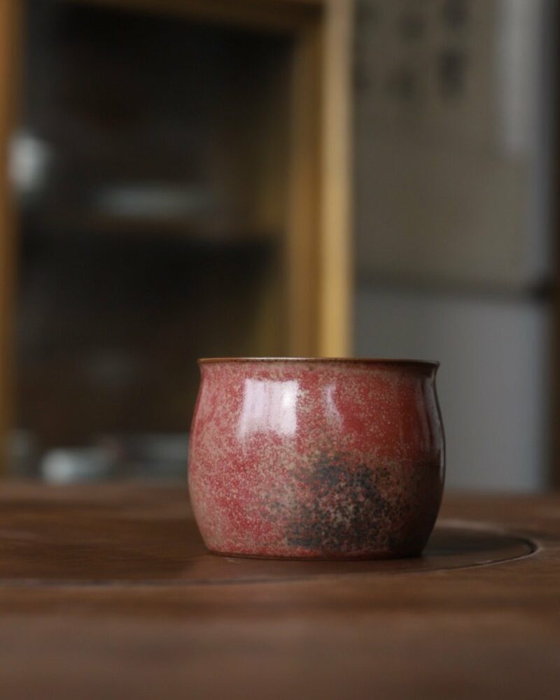 Handmade-Vintage-Style-Rusty-Red-Glaze-Jun-Kiln-Red-Speckle-Green-Patina-150ml-Host-Cup3 Handmade Vintage Style Rusty Red Glaze Jun Kiln Red Speckle Green Patina 150ml Host Cup
