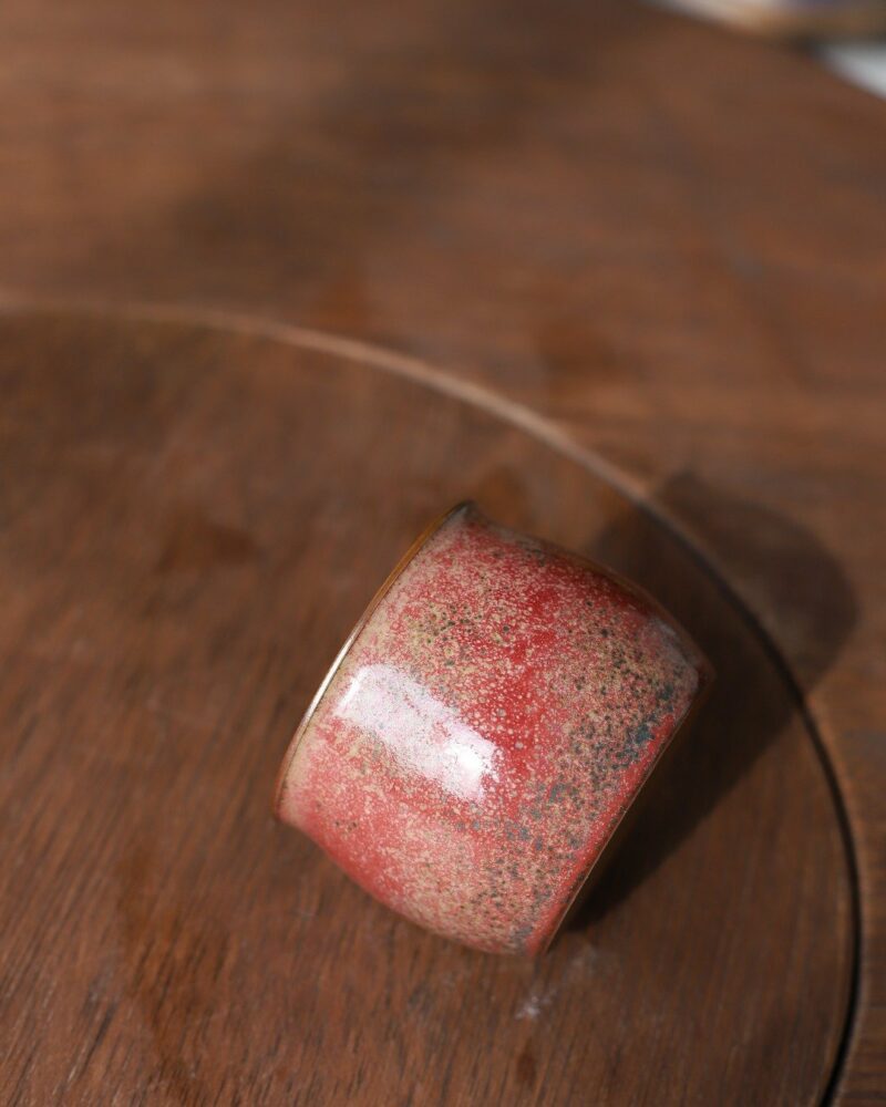 Handmade-Vintage-Style-Rusty-Red-Glaze-Jun-Kiln-Red-Speckle-Green-Patina-150ml-Host-Cup5 Handmade Vintage Style Rusty Red Glaze Jun Kiln Red Speckle Green Patina 150ml Host Cup