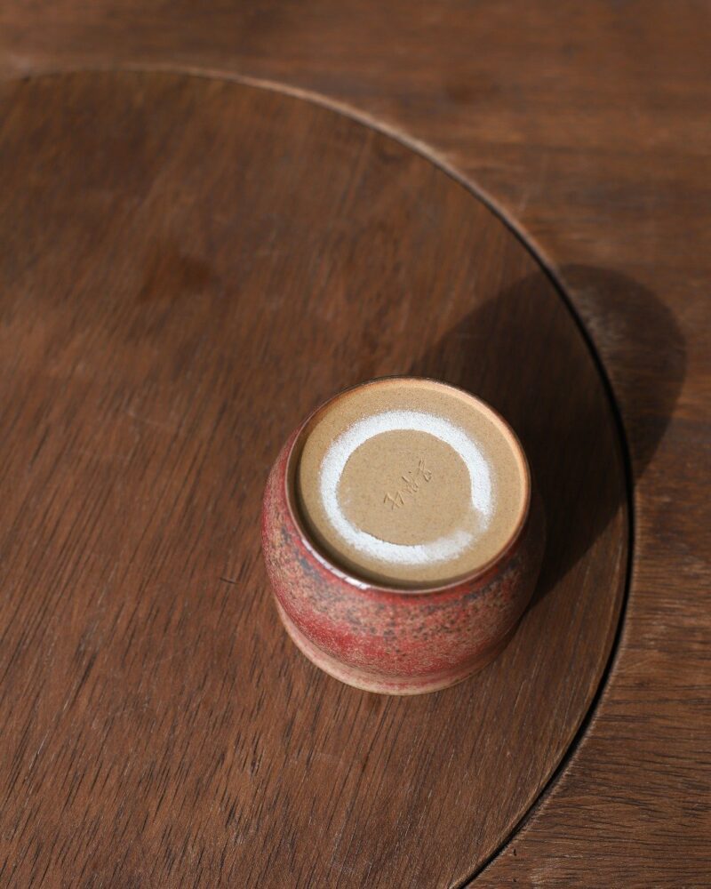 Handmade-Vintage-Style-Rusty-Red-Glaze-Jun-Kiln-Red-Speckle-Green-Patina-150ml-Host-Cup6 Handmade Vintage Style Rusty Red Glaze Jun Kiln Red Speckle Green Patina 150ml Host Cup