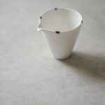 Minimalist Porcelain Lard White Jade Dot Rim 150ml Fair Cup Gong Dao Bei