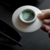 Minimalist Porcelain Snowfall Crinkle Jade Knob 130ml Gaiwan