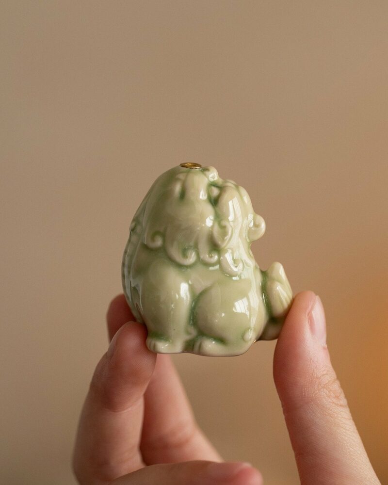 Celadon Wealth Attracting Ceramic Pi Xiu Incense Holder