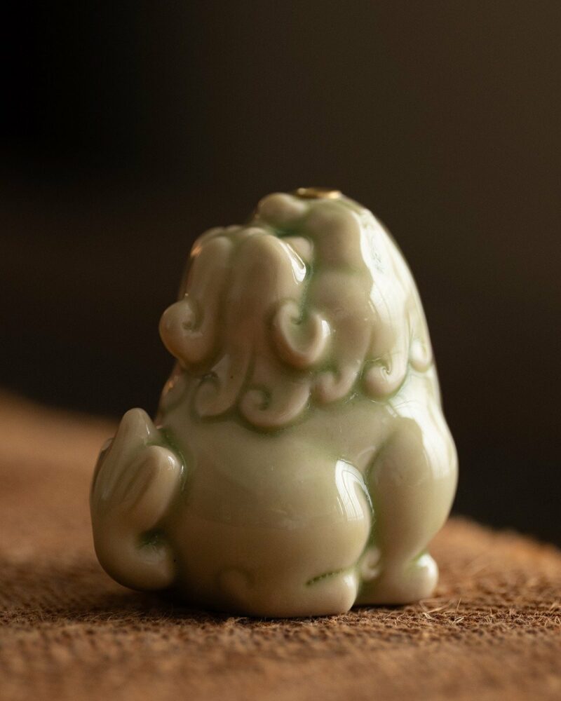 Celadon Wealth Attracting Ceramic Pi Xiu Incense Holder