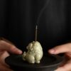 Celadon Wealth Attracting Ceramic Pi Xiu Incense Holder
