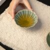 Celadon Yue Ware Gilt Painting Ceramic Chrysanthemum Petal Host Cup