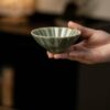 Celadon Yue Ware Gilt Painting Ceramic Chrysanthemum Petal Host Cup