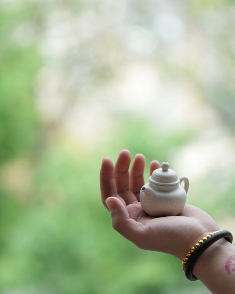 Half Handmade White Duanni Mini Duo Qiu 45ml Yixing Teapot