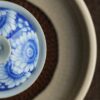 Hand-painted Qinghua Gold Rim Porcelain Sunflower 85ml Gaiwan Set