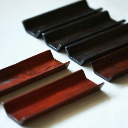 Handmade Chinese Style Wood Mountain Sequence Sandalwood ChaZe With Tea Needle