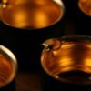Handmade Clay Black Glaze Gold Brushed 100ml Fair Cup Gong Dao Bei