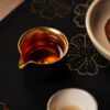 Handmade Clay Black Glaze Gold Brushed 100ml Fair Cup Gong Dao Bei