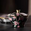 Handmade-Hand-painted-Porcelain-Peach-Blossom-Black-and-Gold-Tea-Set-Chinese-Tea-Set1-1 Handmade Hand-painted Porcelain Peach Blossom Black and Gold Tea Set Chinese Tea Set