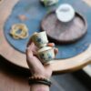 Handmade Hand-painted Vintage Style Porcelain Blue and White Childhood 65ml Gaiwan Set