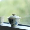 Handmade Hand-painted Vintage Style Porcelain Blue and White Childhood 65ml Gaiwan Set