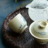 Handmade Hand-painted Vintage Style Porcelain Blue and White Childhood 65ml Gaiwan Set