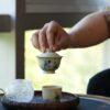 Handmade Hand-painted Vintage Style Porcelain Blue and White Childhood 65ml Gaiwan Set