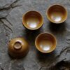 Handmade Kiln Transmutation Aesthetic Porcelain Longquan Tea Dust Glaze Master's Cup 50ml Host Cup