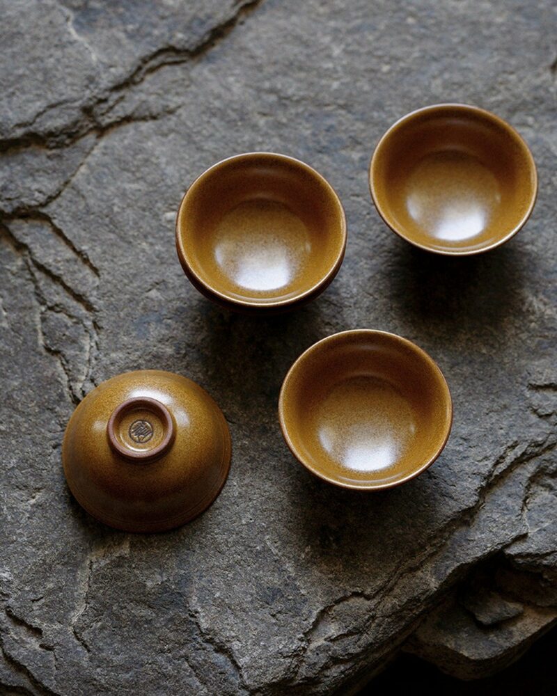 Handmade Kiln Transmutation Aesthetic Porcelain Longquan Tea Dust Glaze Master's Cup 50ml Host Cup