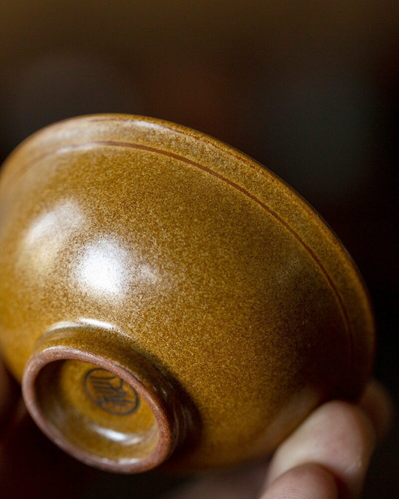 Handmade Kiln Transmutation Aesthetic Porcelain Longquan Tea Dust Glaze Master's Cup 50ml Host Cup