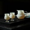 Jade-White-Glass-Yellow-High-Foot-150ml-Gaiwan13 Jade White Glass Yellow High Foot 150ml Gaiwan