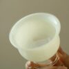 Jade-White-Glass-Yellow-High-Foot-150ml-Gaiwan17 Jade White Glass Yellow High Foot 150ml Gaiwan
