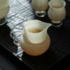 Jade-White-Glass-Yellow-High-Foot-150ml-Gaiwan6 Jade White Glass Yellow High Foot 150ml Gaiwan