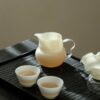 Jade-White-Glass-Yellow-High-Foot-150ml-Gaiwan7 Jade White Glass Yellow High Foot 150ml Gaiwan