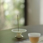 Minimalist Elegant Glass Jade High-foot Incense Holder