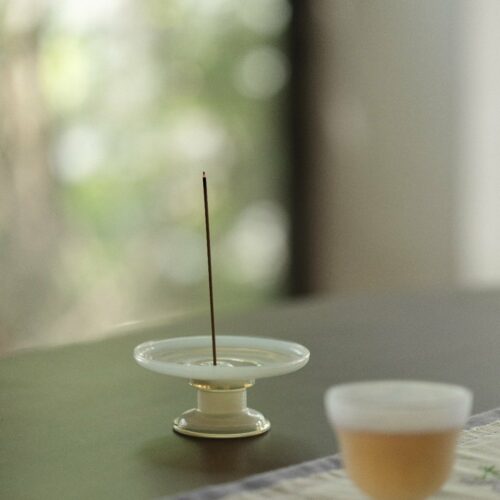 Minimalist-Elegant-Glass-Jade-High-foot-Incense-Holder1 Minimalist Elegant Glass Jade High-foot Incense Holder