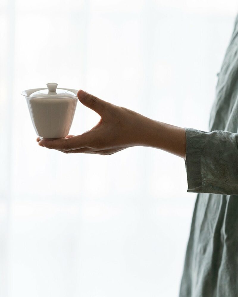 Minimalist Porcelain Apricot White 160ml Gaiwan