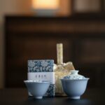 Portable Chinese Style Ceramic Peony 120ml Travel Tea Set