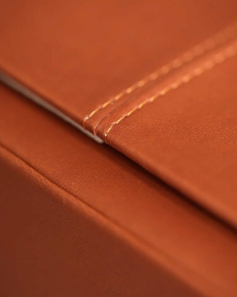 Portable Leather Tea Kit 20x12x9cm Carrying Bag