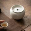 Vintage Style Ash Glaze Ceramic Auspicious Cloud 550ml Tea Basin