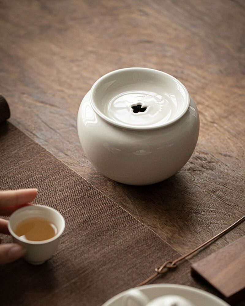 Vintage Style Ash Glaze Ceramic Auspicious Cloud 550ml Tea Basin