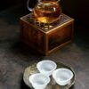 Chinese Style Minimalist Porcelain translucent ice-jade white Ruo Shen Style 35ml Tea Cup Set of 3