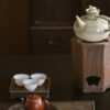 Chinese Style Minimalist Porcelain translucent ice-jade white Ruo Shen Style 35ml Tea Cup Set of 3