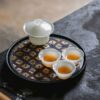 Chinese Style Minimalist Porcelain translucent ice-jade white Ruo Shen Style 35ml Tea Cup Set of 3