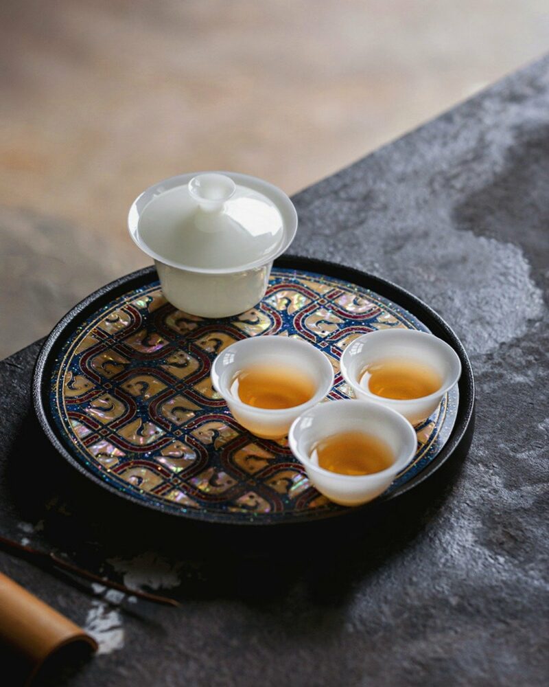 Chinese Style Minimalist Porcelain translucent ice-jade white Ruo Shen Style 35ml Tea Cup Set of 3